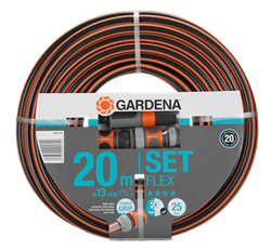 Шланг Gardena Flex 9x9 1/2" 20 м + комплект     18034-20.000.00 18034-2000000 - фото 13378