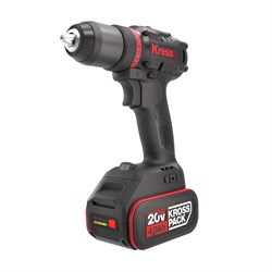 Дрель аккумуляторная KRESS KUA71 20V 4Ач x2, ЗУ,кейс KUA71 - фото 21258
