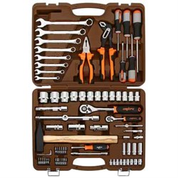 Набор универсального инструмента OMBRA 1/4", 1/2"DR (77 предм.)   OMT77S12 OMT77S12 - фото 6781