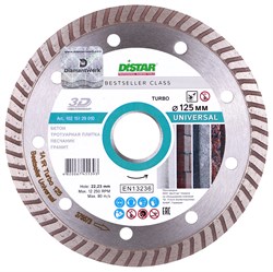 Диск алмазный DISTAR Bestseller Universal 1A1R Turbo 125*2,2*22,2 4800 - фото 7637