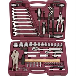 Набор инструмента универсальный THORVIK 1/4", 1/2"DR, 72 предмета   UTS0072 UTS0072 - фото 9185