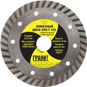 Диск алмазный ГРАНИТ UPS-T 125*2,0*10 мм универсальный 6136