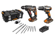Набор WORX Дрель акк. WX101.9 + Перфоратор WX390.1   WX927 WX927