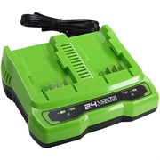 Зарядное устройство GREENWORKS на 2 аккумулятора 24V   2931907 2931907