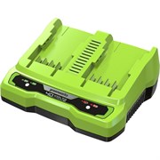 Быстрое зарядное устройство GREENWORKS G40UC8 40 V на 2 аккумулятора   2938807 2938807