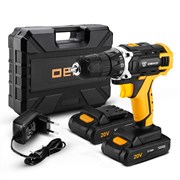 Дрель аккумуляторная DEKO DKCD 20 FU-Li 20v 2*2.0Ah Li-Ion + набор   063-4093 063-4093