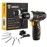 Дрель аккумуляторная DEKO GCD 12 DU3 SET2 FU 12v 1*1.5Ah Li-Ion   063-4146 063-4146