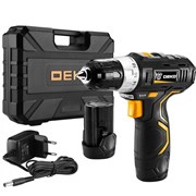Дрель аккумуляторная DEKO GCD 12 DU3 SET3 12v 2*1.5Ah Li-Ion + набор   063-4097 063-4097