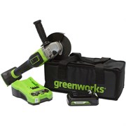 УШМ GREENWORKS GD24AG 24V АКБ 2 А.ч и з/у в сумке   3200207UA 3200207UA