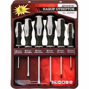 Набор отверток стержневых THORVIK с крепежной планкой, 6 предметов   SDS06BH 9041
