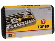 Отвертка с трещоткой TOPEX 46 предметов 3588