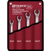 Набор ключей THORVIK гаечных разрезных серии ARC в сумке, 8-17 мм, 4 предмета   W4S4TB W4S4TB