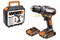 Дрель аккумуляторная WORX WX101.1 20V 1,5Ач кейс WX101.1 - фото 14021