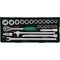 Набор торцевых головок JONNESWAY 1/2" DR 10-32 мм 24 пр. S04H4524S