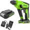 Перфоратор GREENWORKS GD24SDS1K2 24V акб 2 А.ч и з/у в сумке   3803107UA 3803107UA
